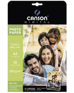 Papier CANSON Premium High Gloss RC A3 20 feuilles 255g, réf. : C33300S007