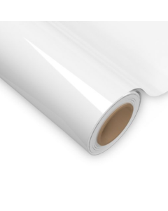 Vinyle Blanc Glossy polymere, colle Grise Perm, 75µ, 1525mm x 50m