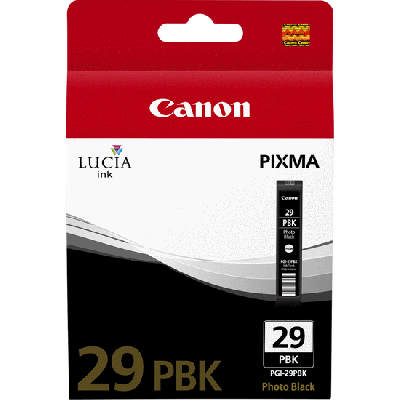 Cartouche d'encre Canon PGI-29PBK : Noir Photo - 36ml