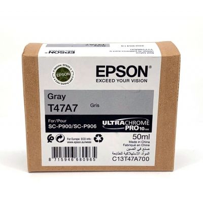 Cartouche d'encre Epson (50ml) pour SureColor P900 : Gris - C13T47A700
