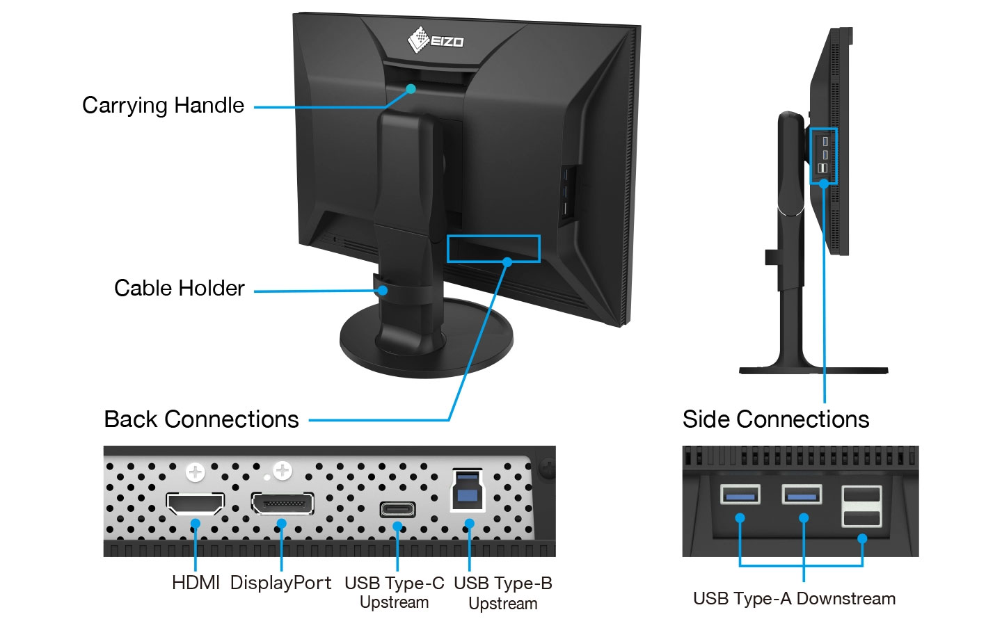 Ecran Eizo CG2400S - Connectiques