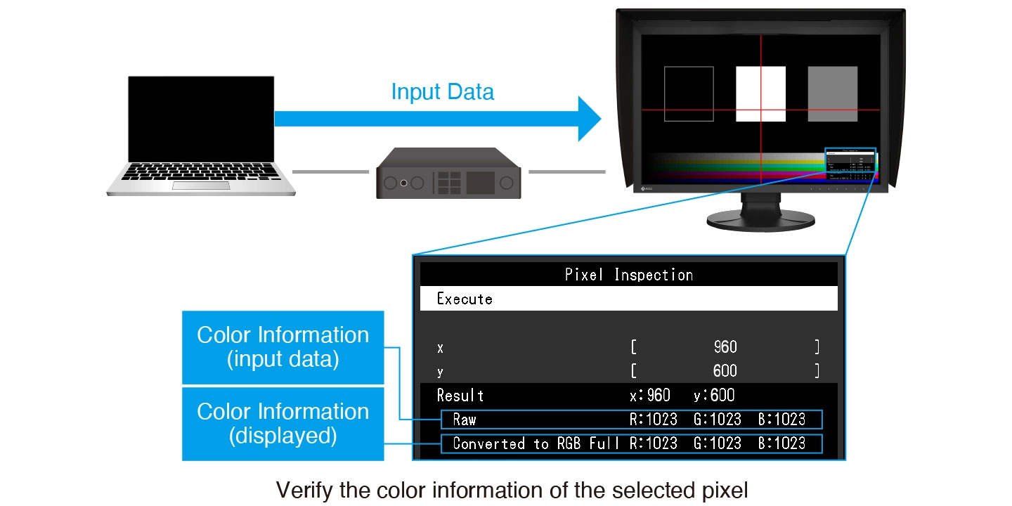 Ecran Eizo CG2400S - Pixel Inspector